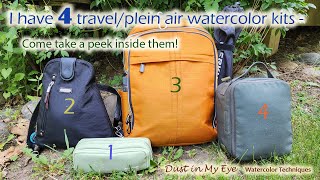 Yes, I really do have 4 different travel/plein air watercolor kits!