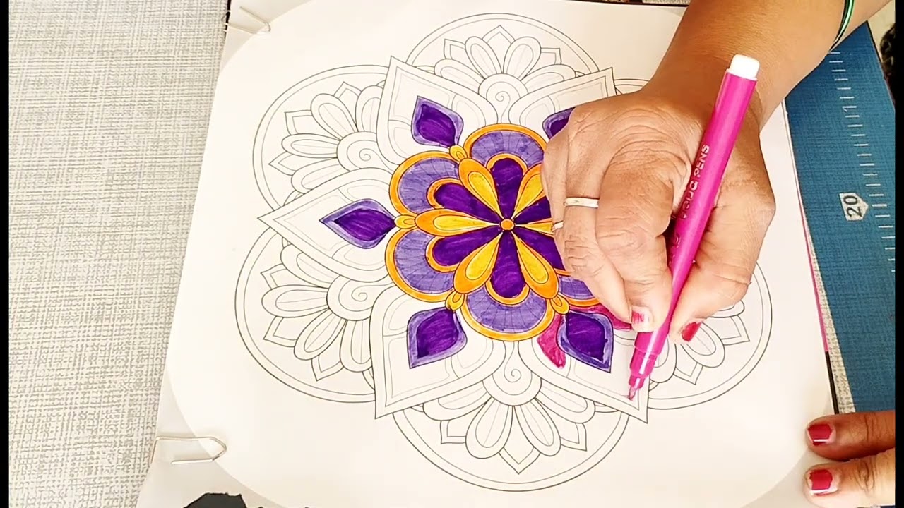 Mandala | Mandala Art Coloring | Satisfying Coloring | ASMR Coloring | Relax Coloring @PastelDrift 