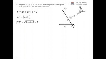 UPenn Math 114 Calculating Surface Integral over a Surface Defined Implicitly