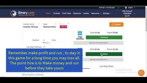 BINARY.COM MATCHES/DIFFERS STRATEGY