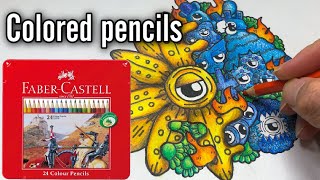 【ボロボロ】ファーバーカステルと他の色鉛筆の塗り方/春の暖かさをイラストで描いてみた