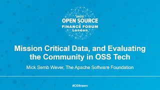 Mission Critical Data, and Evaluating the Community in OSS Tech - Mick Semb Wever screenshot 5