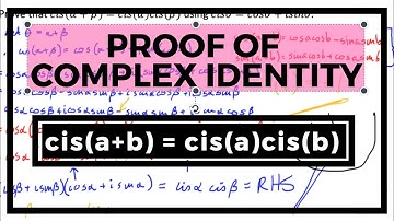 Proving cis(a+b)=cis(a)cis(b)