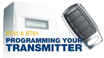 Programming a new transmitter for ST51 & ST61