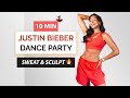 جاستن بيبر تمارين رقص ١٠ دقائق حرق الدهون بدون قفز في المنزل