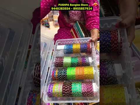 దసరా స్పెషల్ పుష్ప బ్యాంగిల్స్ 😍 | డజన్ ₹10/- | Begum Bazar Wholesale Collection Prices