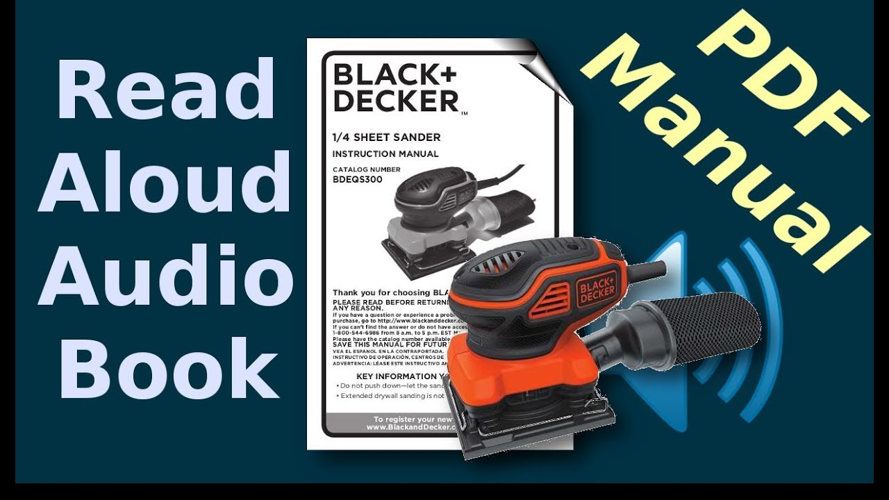 BLACK+DECKER Electric Sander, 1/4-Inch Sheet, Orbital BDEQS300 