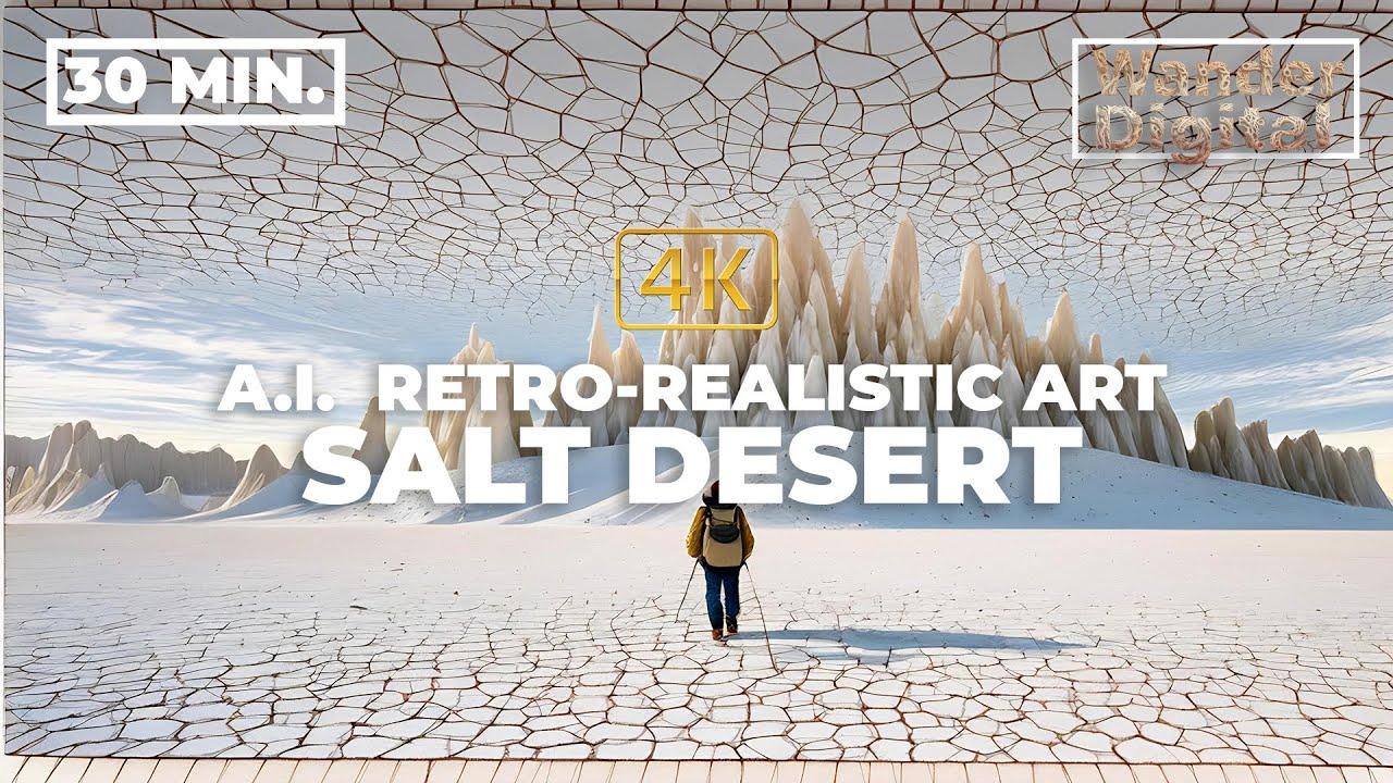 AI Salt Desert in 4K AI-generated Artwork and Nature Sounds 🏜️