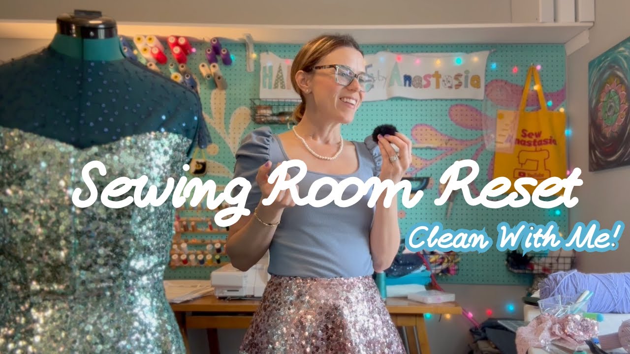 🧵 Clean & Organize My Sewing Room With Me | Cozy Motivation for Makers