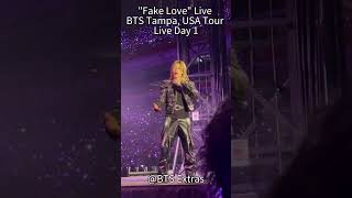 bts fake love live performance, tampa, usa tour #bts #btstampa #btstampaconcert #btslive #btsarirang