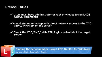 Finding the serial number using OneCLI
