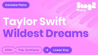 Video thumbnail of "Wildest Dreams (Lower Key - Piano karaoke demo) Taylor Swift"