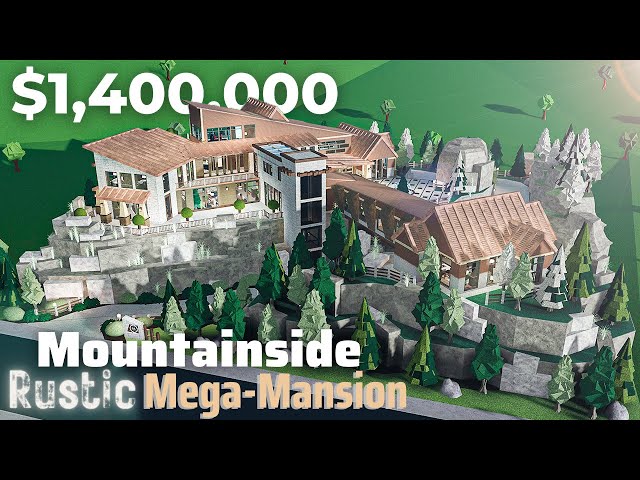 Mountainside Rustic Mega Mansion ~ Bloxburg Build [House Tour]