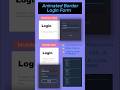 Animated Border Login Form ✨ | HTML, CSS & JavaScript #shorts