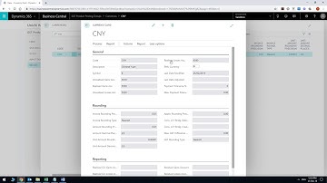 Dynamics 365 Business Central Currency Setup