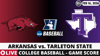 ARKANSAS VS TARLETON STATE ⚾ College Baseball Game Score Radio Play-by-Play