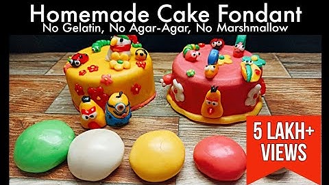 Homemade Cake FONDANT Without Gelatine & Agar Agar~Just 3 Ingredients [Recipe]