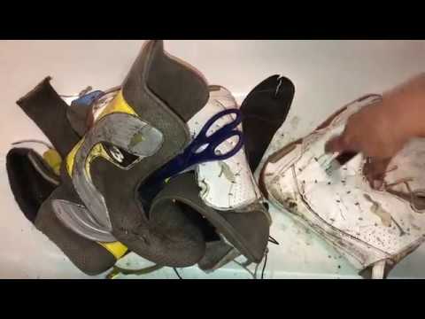 Kate is trashing snowboard boots
