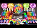 ASMR Rainbow Lollipop Shark Slime Mixing Random Into Slime!Satisfying Slime#ASMR#Slime#satisfying