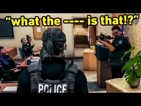 Cornwood Shows Off His New Glockatron 9000 to the PD | NoPixel 4.0
