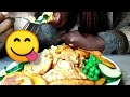 Africa food Mukbang/Fast/Speed Eating challenge.(no water) food challenge 😄