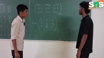 Case Study| Operations on Matrices| Discrete Mathematics|SNS INSTITUTIONS 