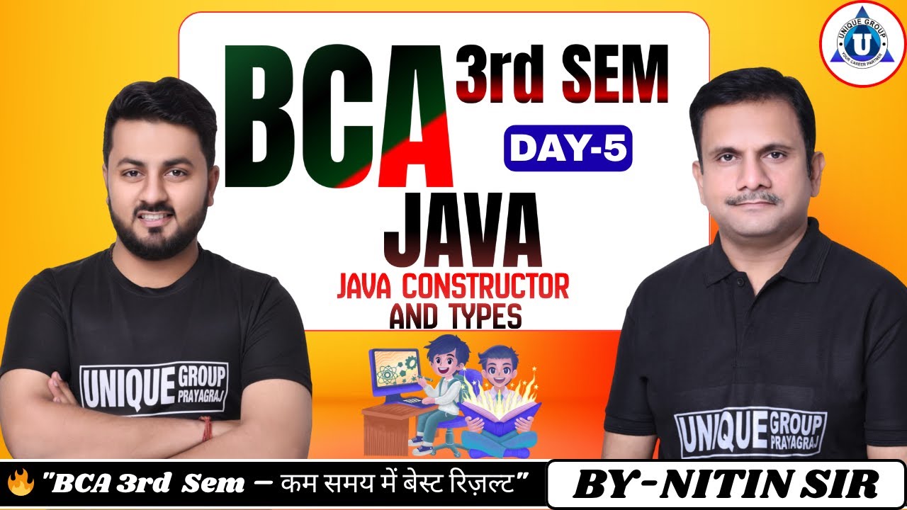 “💻 JAVA CONSTRUCTOR & TYPES | BCA Computer Science in Hindi | Live ...