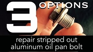 Stripped Oil Pan Bolt Hole Repair - Stripped out Aluminum Oil Pan Fix - Bundys Garage