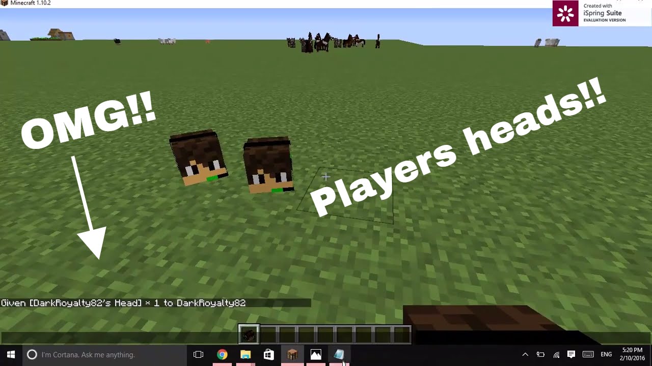 minecraft tv head command