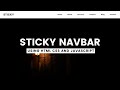 Sticky Navbar Bar On Scroll Using HTML CSS And JavaScript