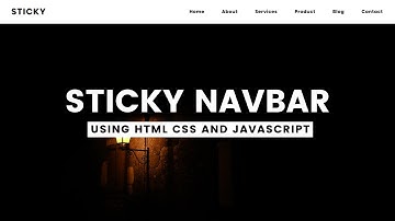 Sticky Navbar Bar On Scroll Using HTML CSS And JavaScript