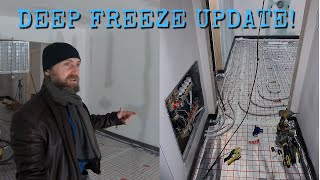 🔴House renovation progress: underfloor heating prep, insulation. Time-lapse. Deep freeze update! 🥶🥶🥶