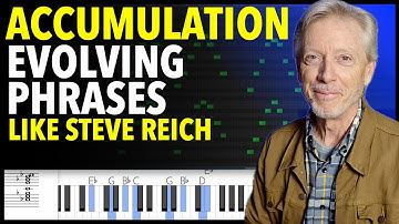 Accumulatie zoals Steve Reich - Langere frases ontwikkelen - melodieuze ideeën uitbreiden