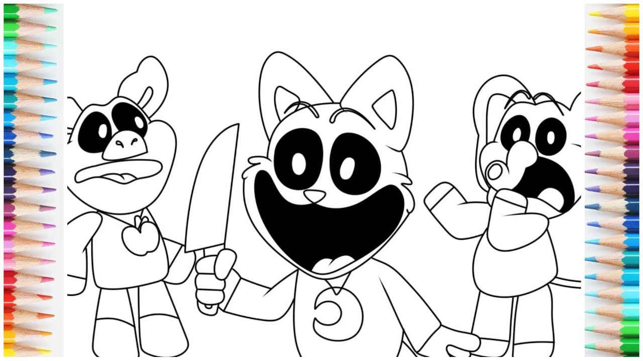 Раскраски Улыбающиеся Твари Распечатать бесплатно