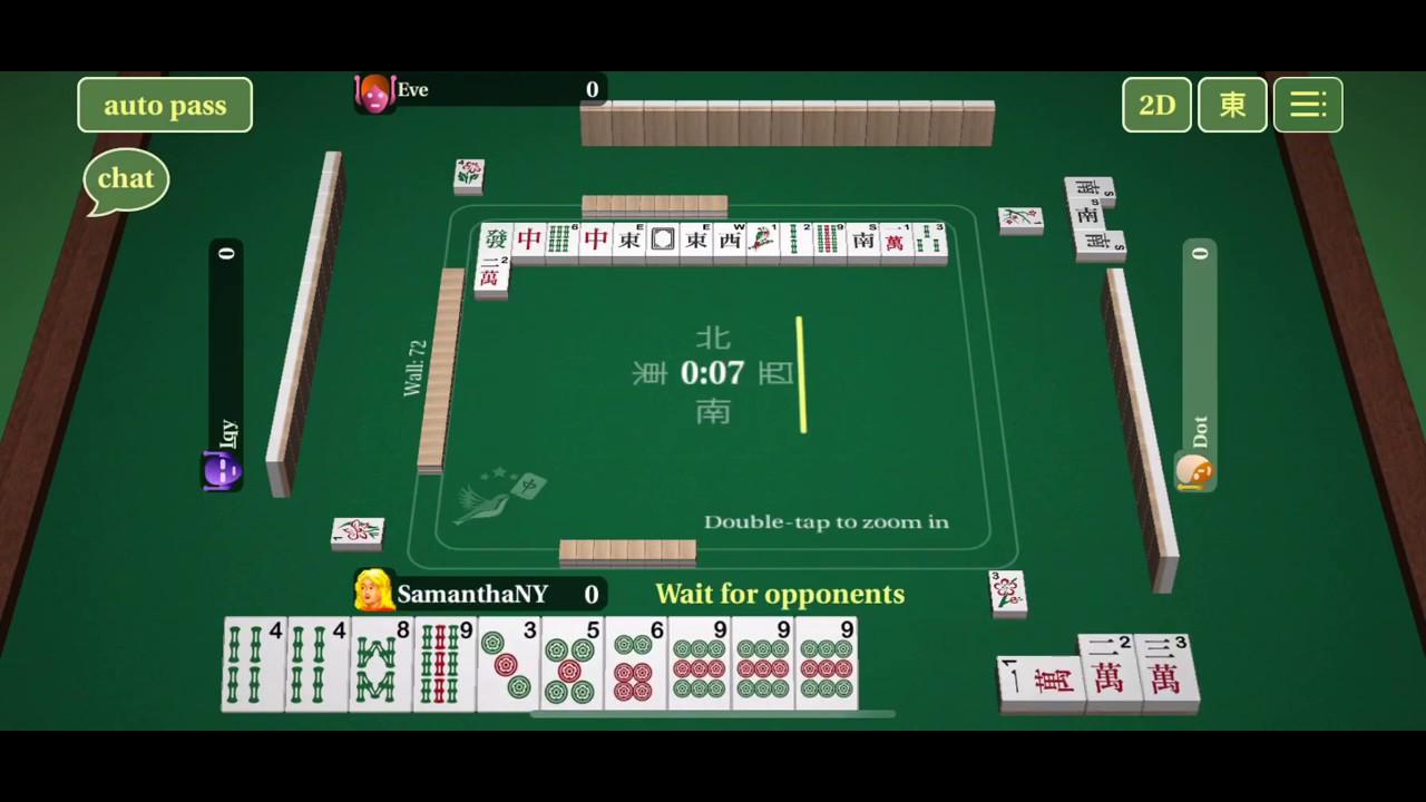 Play mahjong online with real mahjong players or training bots! 