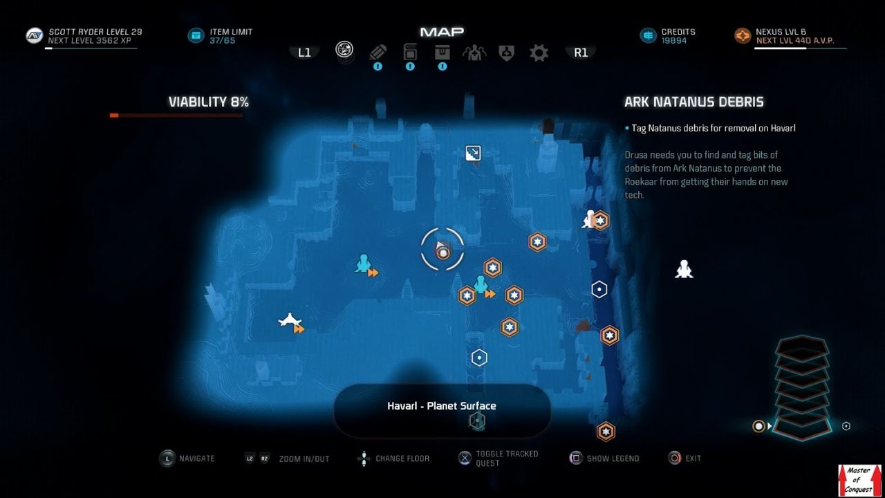 Mass Effect Andromeda Walkthrough (PS4) (Blind) Part 41 Hardcore Ark Natanus Debris (Havarl