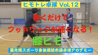 【布袋式古武術卓球メソッド】ヒモトレ卓球・巻くだけでフットワークが速くなる「膝ヒモ」大島Ver.『ヒモトレ卓球 Vol.12]』最先端スポーツ身体操法布袋卓球アカデミー