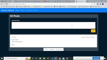 Harvard CS50web Project 4 Network