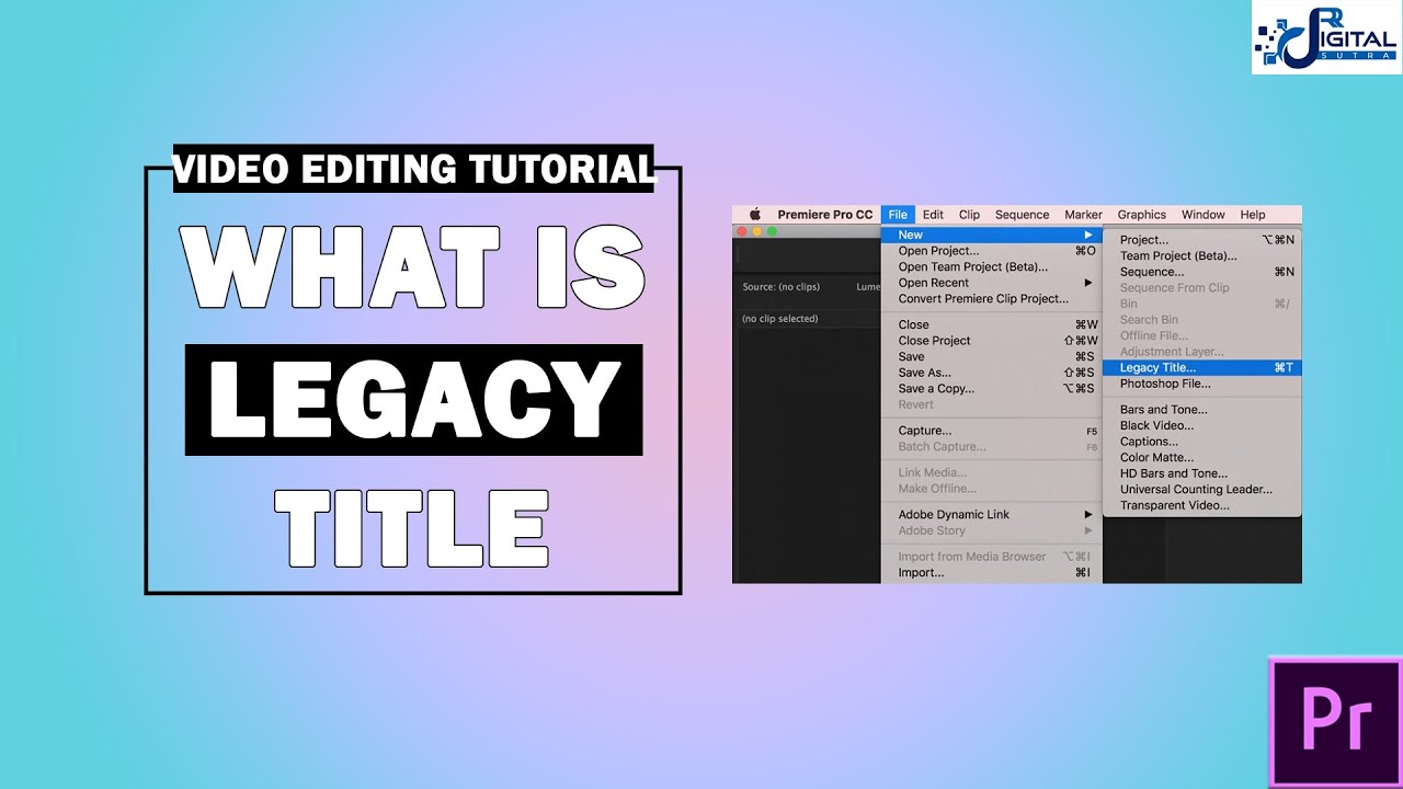 What is legacy title premiere pro How use legacy title premiere pro