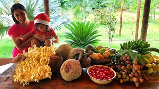 Ceia de Natal preparada com frutas do Sítio