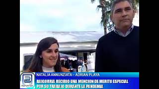 BAIGORRIA RECIBIÓ UNA MENCIÓN DE MERITO ESPECIAL POR SU TRABAJO DURANTE LA PANDEMIA