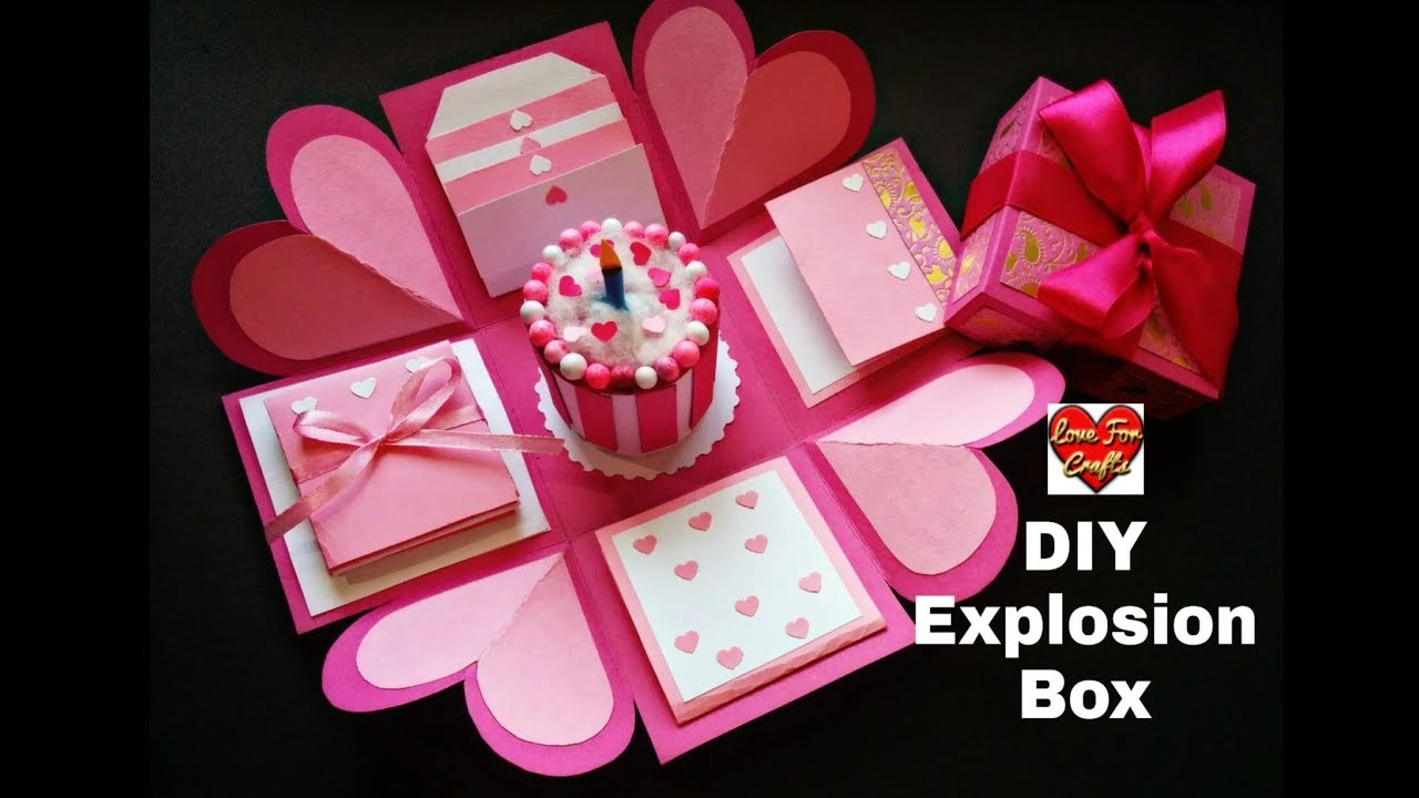 12*12*12cm DIY Surprise Love Explosion Box Gift Explosion for Anniversary  Scrapbook DIY Photo Album Birthday Gift
