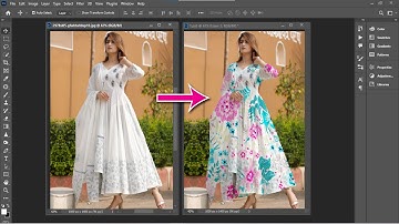 How to easily add design on dress in photoshop | Photoshop Tutorial