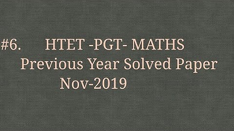 HTET- PGT-MATHS ( Nov-2019) Previous Year Solved Paper (Coordinate Geometry) #Dsssb,Kvs, master cadr