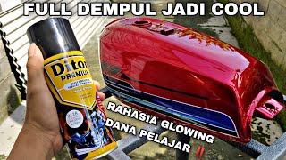 REPAINT TANGKI HONDA GL100 MBOIS ‼️ FULL DEMPUL 😂 - CANDY TONE RED DITON PREMIUM - WARNA PERMEN 🔥🔥🔥🔥