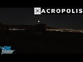 Fs2020  acropolis greece  with the full moon