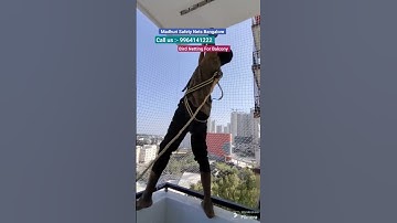 Madhuri Bird Netting Installation/ Call us 9964141222/ Balcony safety nets/#kannada #shorts #viral