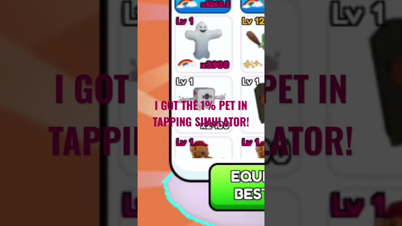 I GOT THE 1% PET IN TAPPER SIMULATOR!