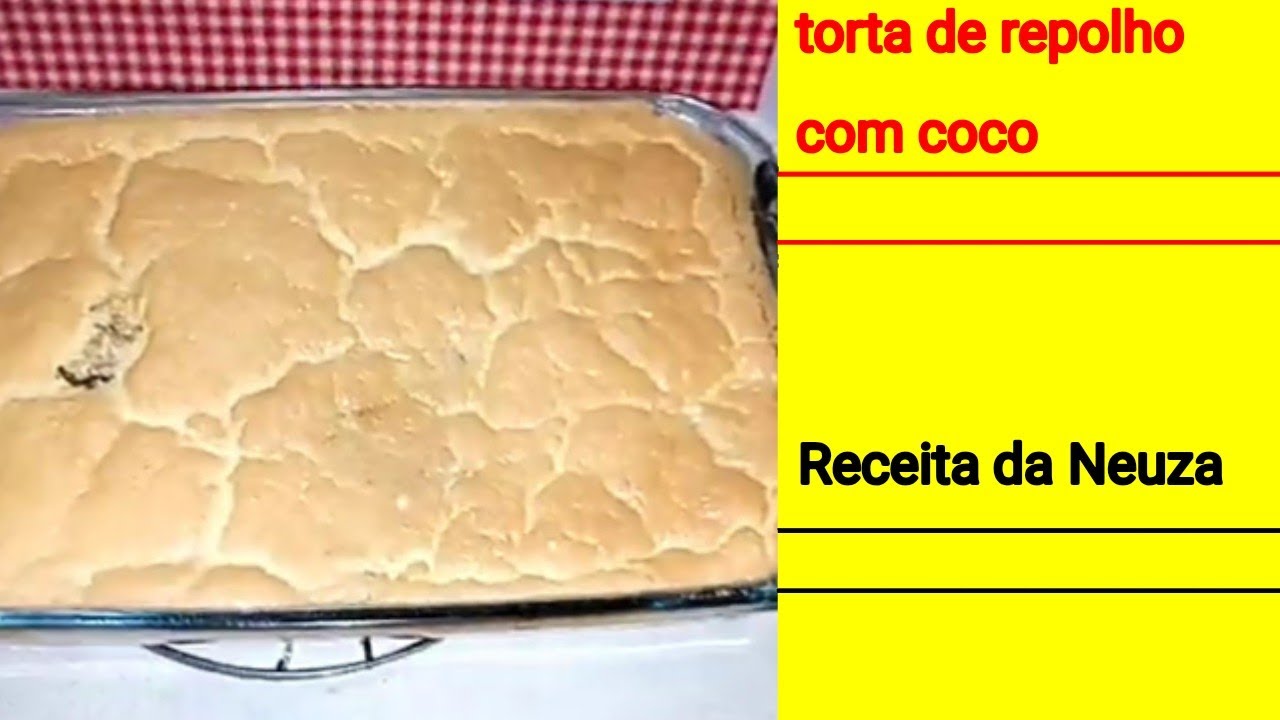 torta de repolho com coco / receita da Neuza
