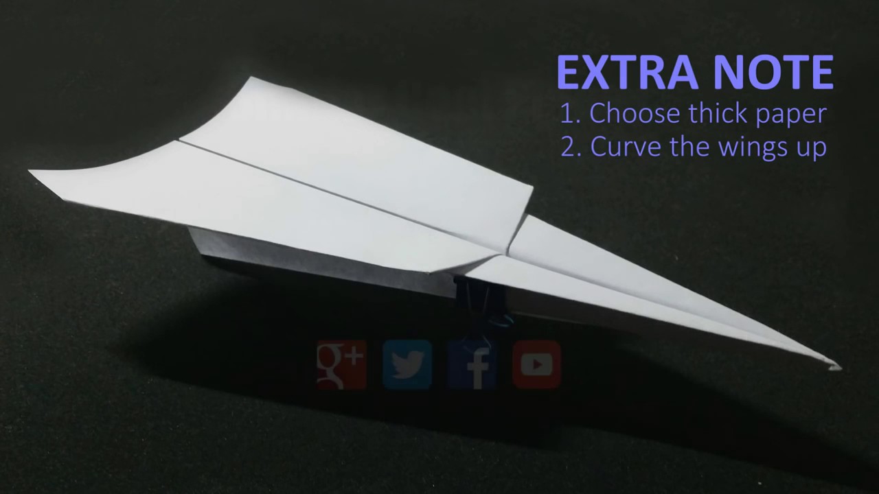 Come fare un aeroplano di carta che vola Combattente YouTube Come fare un aeroplano di carta che vola Combattente YouTube